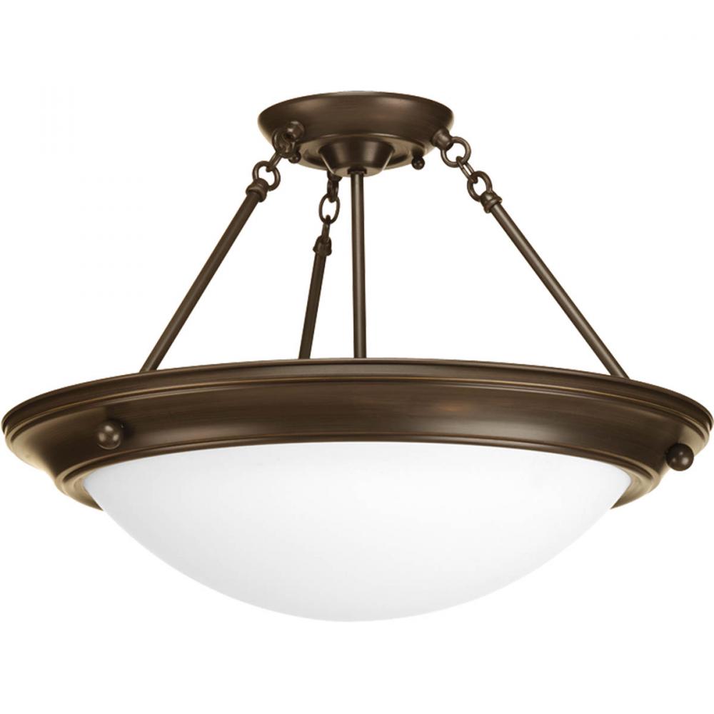 Eclipse Collection Three-Light 19-3/8" Close-to-Ceiling