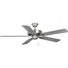  P250080-009 - AirPro 52 in. Brushed Nickel 5-Blade AC Motor Transitional Ceiling Fan