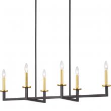 Progress P400114-143 - Blakely Collection Six-Light Graphite Modern Chandelier Light