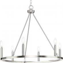 Progress P400313-009 - Gilliam Collection Six-Light Brushed Nickel New Traditional Chandelier