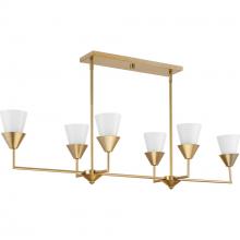  P400374-205 - Pinellas Collection Six-Light Soft Gold Contemporary Linear Light
