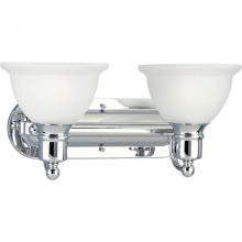  P3162-15 - Madison Collection Two-Light Polished Chrome Etched Glass Traditional Bath Vanity Light