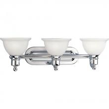  P3163-15 - Madison Collection Three-Light Polished Chrome Etched Glass Traditional Bath Vanity Light