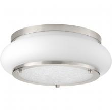  P350081-009-30 - One-Light 12" LED Opal-Linen Flush Mount