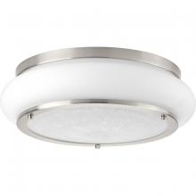  P350082-009-30 - One-Light 15" LED Opal-Linen Flush Mount