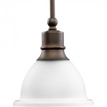  P5078-20 - Madison Collection One-Light Antique Bronze Etched Glass Traditional Mini-Pendant Light