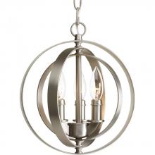  P5142-126 - Equinox Collection Three-Light Burnished Silver New Traditional Sphere Pendant Light