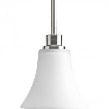  P5270-09 - Joy Collection One-Light Brushed Nickel Etched Glass Traditional Mini-Pendant Light