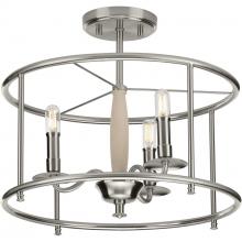  P350150-009 - Durrell Collection Brushed Nickel Semi-Flush Convertible