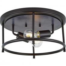  P350151-031 - Durrell Collection Two-Light Black 13" Flush Mount