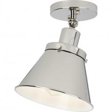  P350199-104 - Hinton Collection One-Light Polished Nickel Vintage Style Ceiling Light