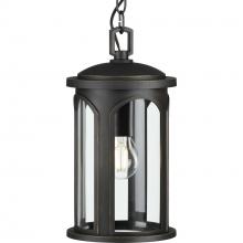  P550050-020 - Gables Collection One-Light Antique Bronze and Clear Glass Transitional Style Outdoor Hanging Pendan