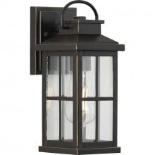  P560264-020 - Williamston Collection One-Light Antique Bronze and Clear Glass Transitional Style Small Outdoor Wal