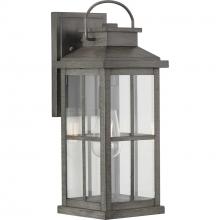  P560266-103 - Williamston Collection One-Light Antique Pewter and Clear Glass Transitional Style Large Outdoor Wal
