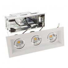  MT-3LD311R-W927-WT - Mini Multiple LED Three Light Remodel Housing with Trim and Light Engine