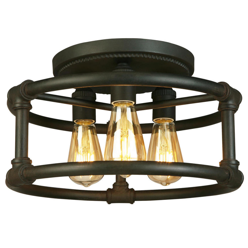 3x60W Ceiling Light With Matte Bronze Finish
