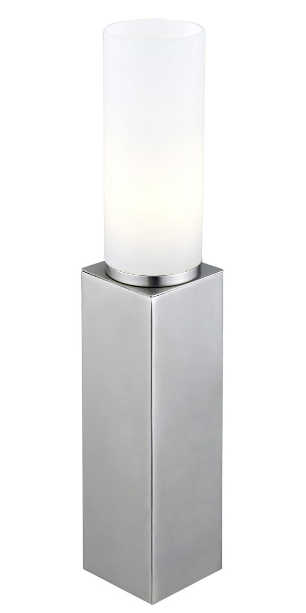 1X25W Table Lamp w/ Matte Nickel Finish & Opal Frosted Glass