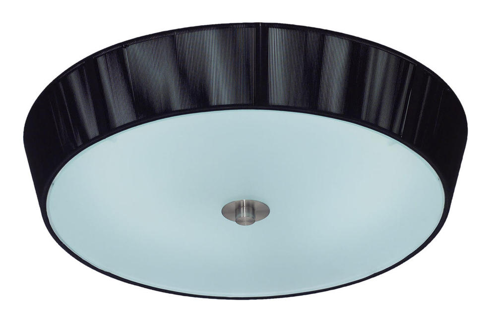 1X22W Ceiling Light w/ Black Finish & Satin Glass