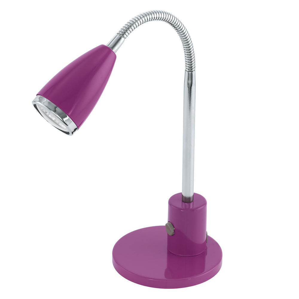 1x6W Desk Lamp w/ Purple & Chrome Finish