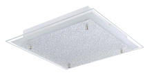  201297A - 1x16W LED Ceiling Light w/ Matte Nickel Finish & White Structured Glass