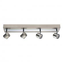  201735A - Pierino - 4 LT Integrated LED Fixed Track with Satin Nickel and Chrome Finish