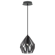  202035A - 1 LT Geometric Pendant With A Black Outer Finish & Silver Interior Finish 60W A19