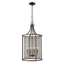  202809A - 4x60W Pendant w/ Oil Rubbed Bronze Finish and Metal Cage Shade