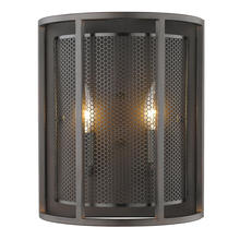  202816A - 2x60W Wall Light w/ Oil Rubbed Bronze Finish and Metal Shade