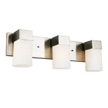  202864A - 3x60W Bath Vanity Light With Brushed Nickel Finish & Frosted Glass