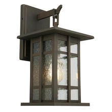  202888A - 1x60W Outdoor Wall Light With Matte Bronze Finish and Clear Seeded Glass