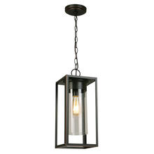 Eglo 202898A - 1x60W Outdoor Pendant With Oil Rubbed Bronze Finish & Clear Glass