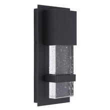  202953A - 1x11W LED Outdoor Wall Light With Matte Black Finish & Clear Seeded Glass