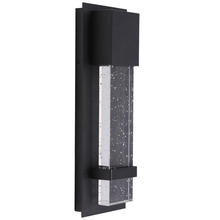  202955A - 1x11W LED Outdoor Wall Light With Matte Black Finish & Clear Seeded Glass