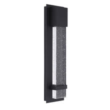  202957A - 1x11W LED Outdoor Wall Light With Matte Black Finish & Clear Seeded Glass