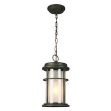  203027A - 1x60W Outdoor Pendant w/ Zinc Finish & Frosted Inner Glass surrounded by a Clear Outer Gla