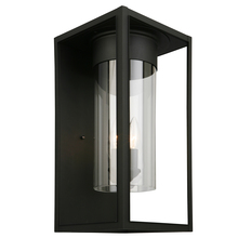  203035A - 3x60W Outdoor Wall Light With Matte Black Finish & Clear Glass