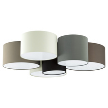  203559A - 6x60W Ceiling Light With White/Black/Taupe/Grey and Cappuchino Shades