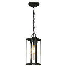  203664A - 1x60W Outdoor Pendant With Matte Black Finish & Clear Glass