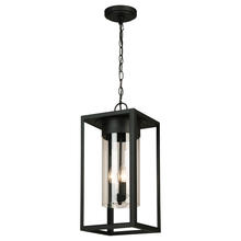 Eglo 203669A - 3x60W Outdoor Pendant With Matte Black Finish & Clear Glass