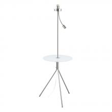  203676A - Policara - Floor Lamp w/ attached table- Matte Nickel Finish
