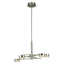  203969A - 5x30W Integrated LED Chandelier With Brushed Nickel Finish