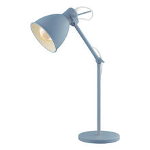  204085A - 1x40W Desk Lamp With Pastel Light Blue Finish