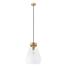  204099A - Montey - Pendant Brushed Gold Clear Glass