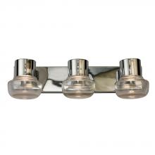  204451A - 3x10W LED bath/vanity light with chrome finish and clear glass