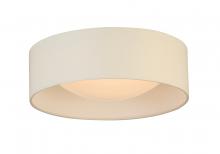  204719A - LED Ceiling Light - 12"White Fabric Shade With Acrylic White Diffuser