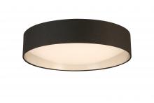  204725A - LED Ceiling Light - 20" Black Exterior and Brushed Nickel Interior fabric Shade