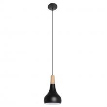  205154A - Sabinar - 1 LT Pendant with a Structured Black Finish and Structured Black Exterior & White Interior