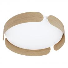  205421A - Valcasotto - 1 Light Integrated LED Celing Light With Wood Finish and White Acrylic Shade 24W