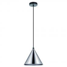  205642A - 1 LT Mini Pendant Structured Black Finish WithMatte Nickel Metal Shades 3-40W E26 Bulbs
