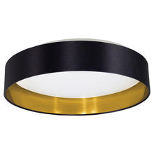  31622A - 1x18W LED Ceiling Light With Black & Gold Finish & White Plastic Diffuser